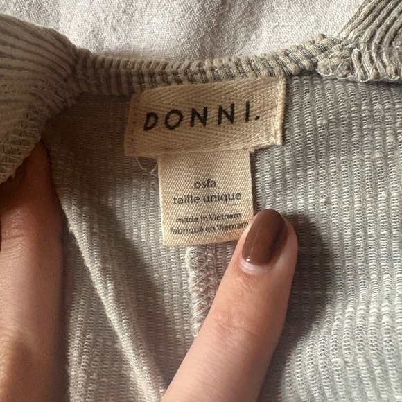 DONNI. Light Gray Open-Front Cardigan - Picture 3 of 3